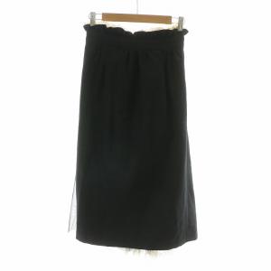 franche lippée フレアスカート ロング レース チュール M ブラック 3165510 /NQ