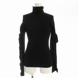 タートルネック リブ ニット 38 黒 ブラック 3006818 /EE