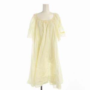 ワンピース ひざ丈 花柄 刺繍 M 白 ホワイト 9211940 /EE