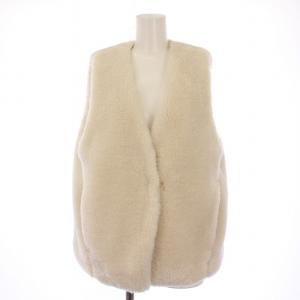 24AW スノーボアボリュームフォルムベスト Vネック F 白 ホワイト 24011240108030