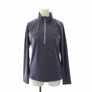 Rough Heather L/S Zip カットソー 長袖  ハーフジップ ハイネック M 紫 TOWLJB68
