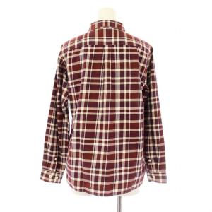 mont-bell コアスパン トラベルシャツ 2104642 長袖 チェック柄 M ボルドー 白 ホワイト /KU
