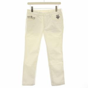 ゴルフウェア パンツ スラックス ジップフライ ストレッチ 42 白 ホワイト 紺 ネイビー 84-23-0137-803