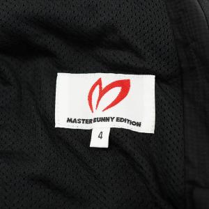 MASTER BUNNY 撥水 イージーパンツ 千鳥格子 ロゴ ゴルフウェア 4 黒 ブラック 758-3236007 /AN45