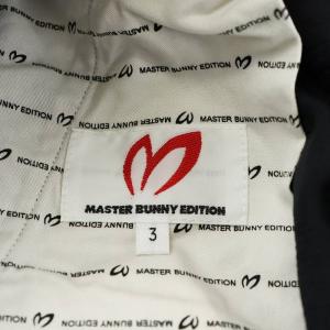 MASTER BUNNY 風通ジャガードストレッチパンツ ロゴ ゴルフウェア 3 紺 ネイビー 758-2231105 /AN5
