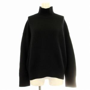 ハイネック ニット KW0501 カシミヤ混 セーター 長袖 40 黒 ブラック /G