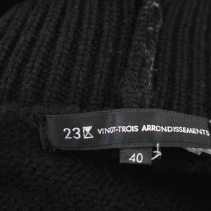 23区 ハイネック ニット KW0501 カシミヤ混 セーター 長袖 40 黒 ブラック /G