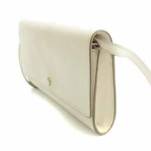 HIROFU ショルダーバッグ レザー 長方形 白 ホワイト /BB