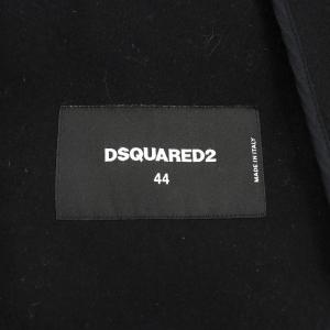 DSQUARED2 チェスターコート ウール ナイロン 44 グレー ブラック S71AA0169
