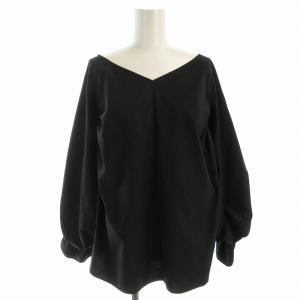 ルーズシャツトップ シャツ ブラウス 長袖 36 黒 ブラック 0322341206 /EE
