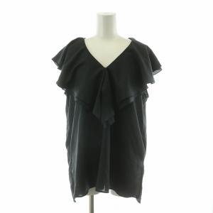 ラッフルノースリーブブラウス シャツ フリル F ブラック GGZ1021504A0006 /NQ