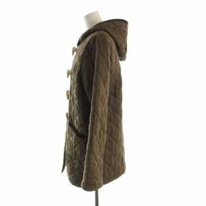 LAVENHAM ダッフルコート ミドル丈 キルティング 40 茶 ブラウン /EE