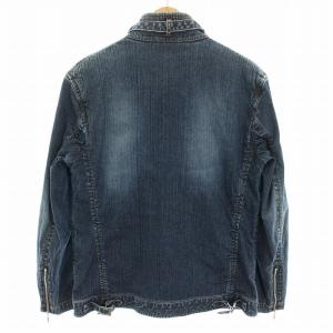 BURBERRY BLACK LABEL デニムジャケット ジージャン Gジャン ライダース シングル アウター M インディゴ BMP05-704-25