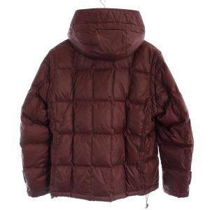 BURBERRY LONDON ダウンジャケット アウター フード ウール M ボルドー /BB