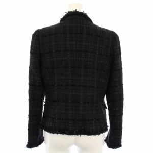 René TISSUE テーラードジャケット ツイード 38 黒 6333220 /TK
