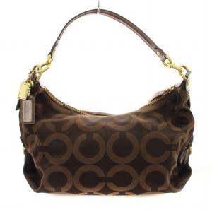 COACH 14337 ハンドバッグ 2way ショルダーバッグ ナイロン 茶 ブラウン /G