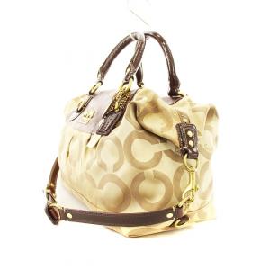 COACH マディソン オプアートサブリナ ハンドバッグ ショルダーバッグ 2WAY 総柄 ベージュ 12943 /MM