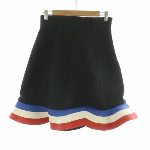 タグ付き フレアスカート ひざ丈 EU36 ブラック SK11WA16 /NQ