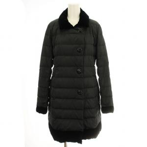 ダウンコート 1535-21502 ナイロン ベロア切替 ジャケット 40 黒 ブラック /G