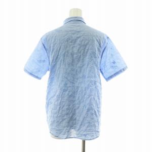 mademoiselle NON NON シャツ ブラウス 半袖 刺繍 M ライトブルー D0303FBS209 /NQ