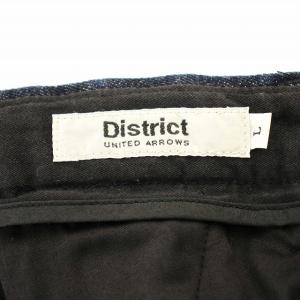 District UNITED ARROWS ９分丈 １プリーツ デニム 1114-243-7324 デニムパンツ テーパード L インディゴ /G