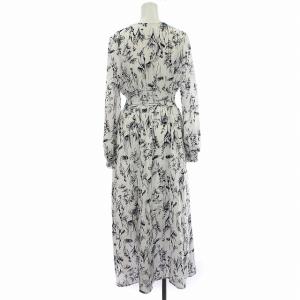 FRAY I.D 22AW シャツワンピース FFKB225601 花柄 ロング ワンピース パフスリーブ 長袖 F 白