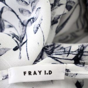 FRAY I.D 22AW シャツワンピース FFKB225601 花柄 ロング ワンピース パフスリーブ 長袖 F 白