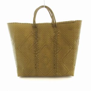 OJO DE MEX メルカドバッグ トートバック ハンドバック かごバッグ チャーム付き 茶 ブラウン /RO