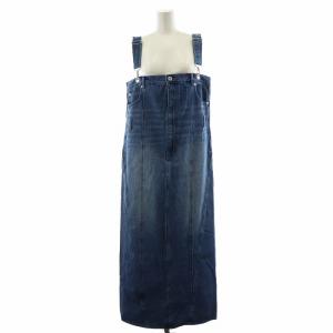 24SS 2way Denim One-piece Dress デニムワンピース ロング丈 38 青 ブルー