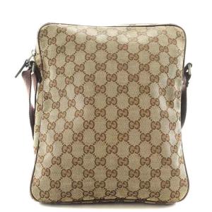 GUCCI GGスプリーム サコッシュ ショルダーバッグ レザー ベージュ 92551 /AN1 OH