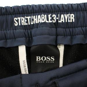 HUGO BOSS 4901163417 ナイロン ジョガーパンツ 裏フリース ジャージ 48 ネイビー 紺 /G