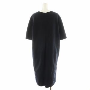 JIL SANDER ワンピース ロング丈 半袖 ウール 38 黒 ブラック KKJWLA0021 /AN27