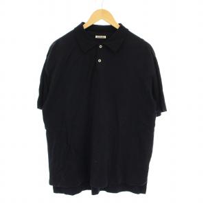 PIQUE DOUBLE CLOTH POLO ポロシャツ 半袖 4 黒 紺 A7SP01HK /YM
