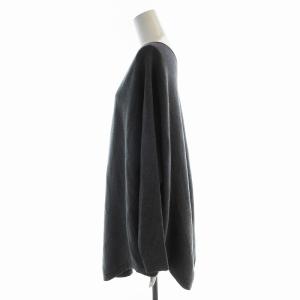 VERMEIL par iena スムースワイドVネックプルオーバー ニット セーター 長袖 F ダークグレー 20080938714030