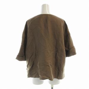 ADORE シャツ ブラウス 半袖 リネン混 38 茶 ブラウン 531-8110515 /EE