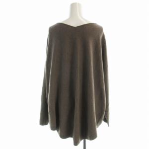 VERMEIL par iena スムースワイドVネックプルオーバー ニット セーター 長袖 F 茶 ブラウン 20080938714030