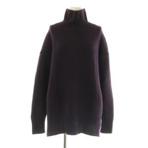 19AW ニット セーター 長袖 ハイネック オーバーサイズ パープル /MY OS