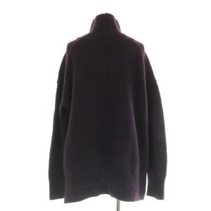 VERMEIL par iena 19AW ニット セーター 長袖 ハイネック オーバーサイズ パープル /MY OS