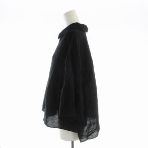 ADORE シャツ ブラウス 半袖 リネン混 38 黒 ブラック 1966-699-0715 /EE