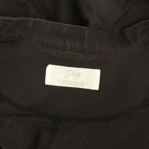 Plage 19SS ロングコート オーバーサイズ ノーカラー 38 ブラック /MY OS