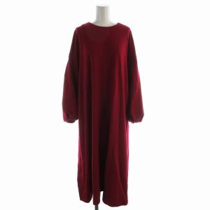 ワンピース ロング ウール 長袖 38 赤 レッド 531-0240049 /EE