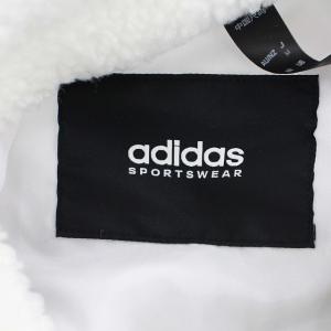 adidas SPORTWEAR IK7343 フリース ボア ジャケット ジップアップ M 白 ホワイト /G