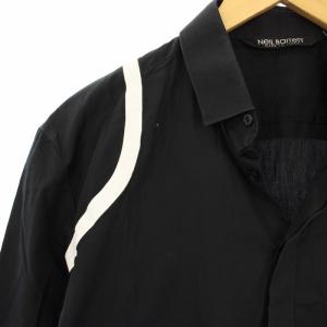 Neil Barrett シャツ ラインテープ 長袖 40 黒 白 PBCM196C /TK