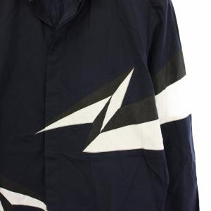 Neil Barrett シャツ サンダー 切替 長袖 40 紺 白 /TK