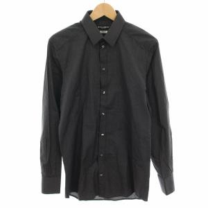 ゴールド GOLD シャツ 長袖 ピンドット柄 40 黒 ブラック 白 ホワイト G5959T /YT