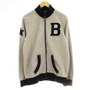 BRONZAJI フリース ジャケット スタンドカラー ジップアップ L グレー /G