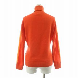 DESCENTE ジャガードタートルネックセーター ニット ゴルフ GOLF 長袖 S オレンジ DGWQJL07 /NQ