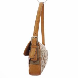 COACH シグネチャー ワンショルダーバッグ キャンバス レザー ベージュ /BM