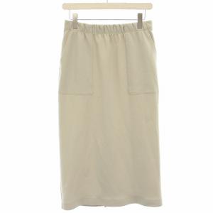 23AW マットストレッチダンボールスカート タイトスカート ロング ミモレ 38 ベージュ 5313220716
