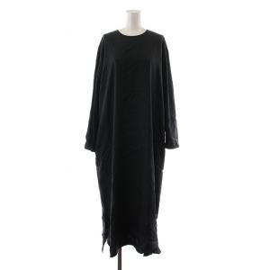 キュプラツイルロングワンピース ロング Iライン 3 ブラック A1533FA 316 /NQ